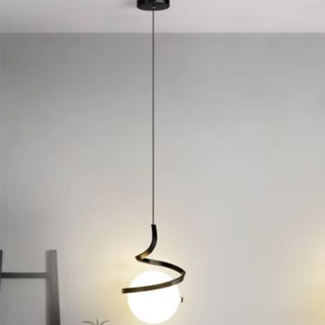 Suspension moderne pour chevet, luminaire à longueur réglable, suspension créative pour bar, pour cuisine et salon (lumière chaude)