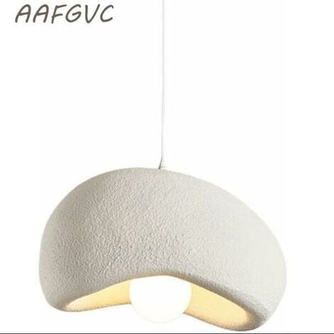 AAFGVC 40cm Suspension Moderne pour Salle à Manger Cuisine Îlot Lumière Couloir Restaurant Lampe Suspendue E26 Base Japonais Wabi-Sabi Style Nid D'oiseau Forme Luminaire