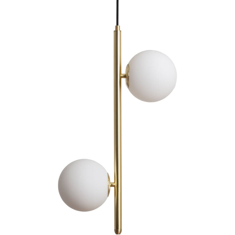 Ledkia - Suspension Métal et Verre Moonlight Double Doré