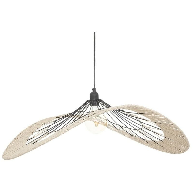 Atmosphera - Suspension métal filaire Cosy noir naturel D75