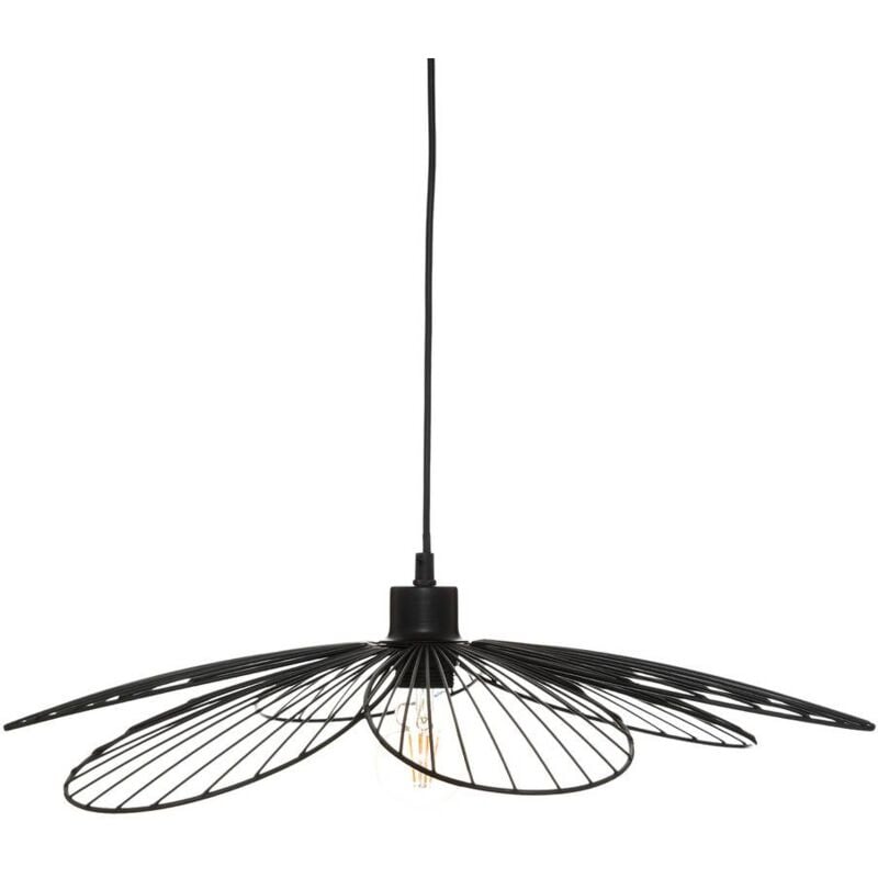 Atmosphera - Suspension Fleur métal noir D57cm créateur d'intérieur