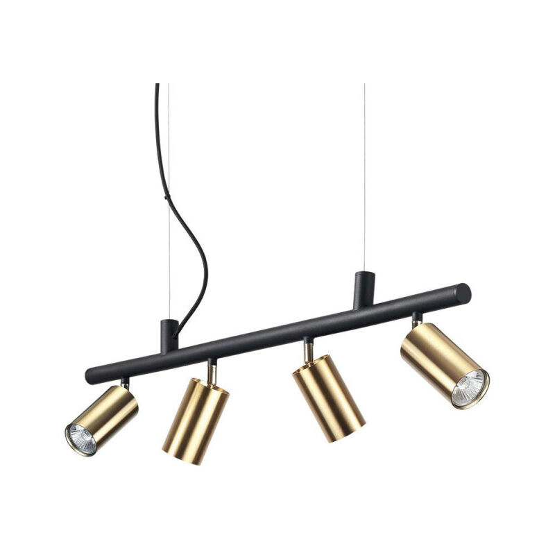 Suspension Métal Noir Spots Orientables Laiton