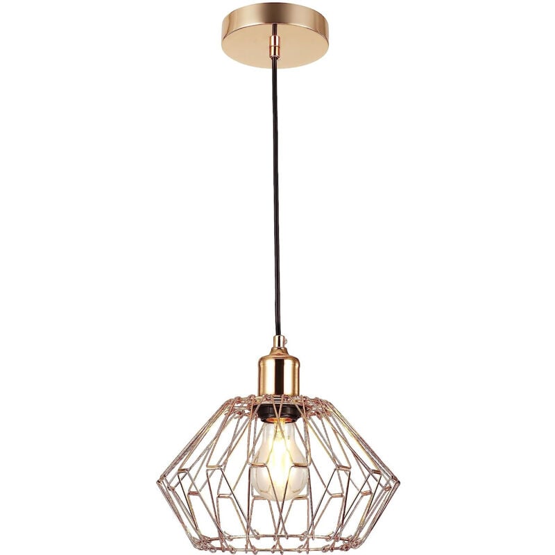 Suspension Luminaire Multiformes Or E27 Diamètre 285mm avec Câble 1,1m réglable - Suspension d'éclairage intérieur