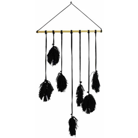 Suspension Murale "Voyage Berbère" 63cm Noir