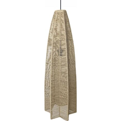 suspension naturelle en corde et métal pour salon élégant - naturel corde tressée beige