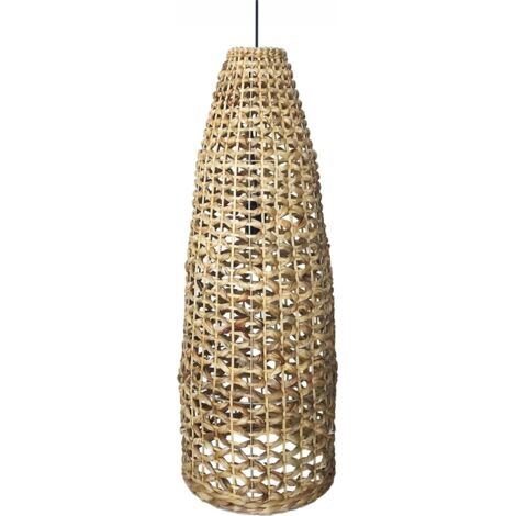 Suspension naturelle en jacinthe deau pour ambiance chaleureuse - naturel tressé fibre végétale