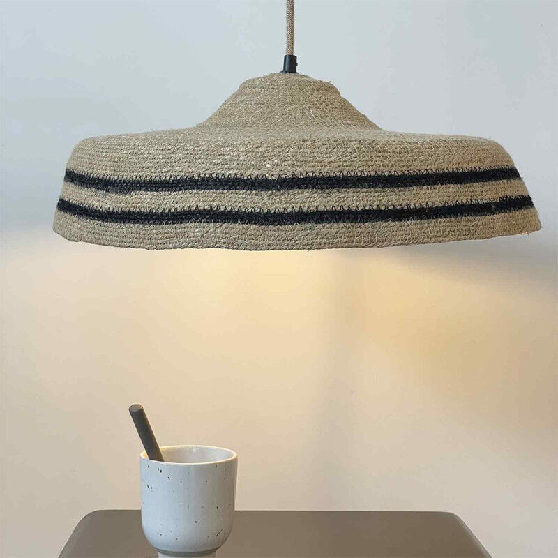 Millumine - Suspension naturelle rayures noires Zagora