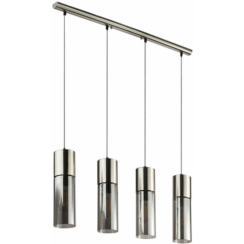 Plafonnier suspension cylindre de verre spot fumée salon salle à manger lampe suspendue Globo 21000-4HN
