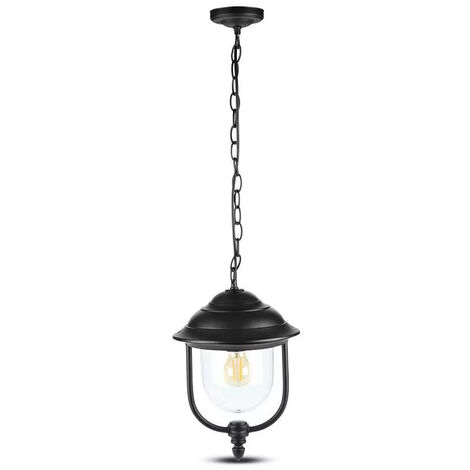 Suspension Noir extérieur pour jardin Noir E27 V-TAC