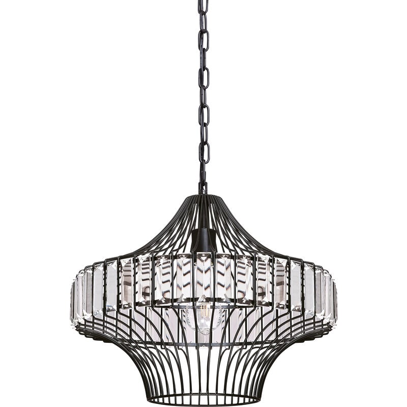 Westinghouse - Suspension Noir / Verre en crystal 1 Ampoule