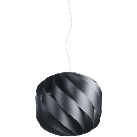 Suspension Noire en Métal Chromé Cm. 25x23h