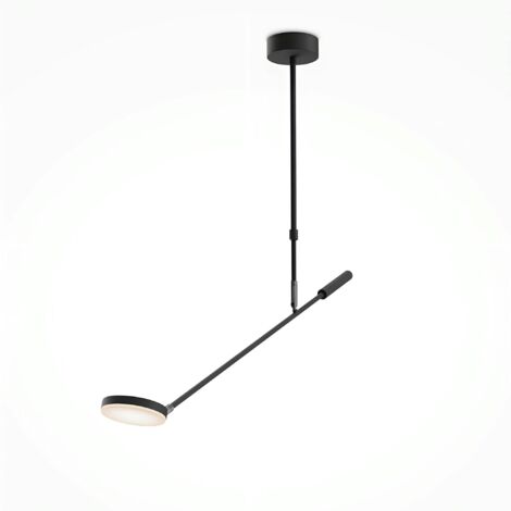 Suspension noire LED – bras articulé avec 1 ampoule OCALA