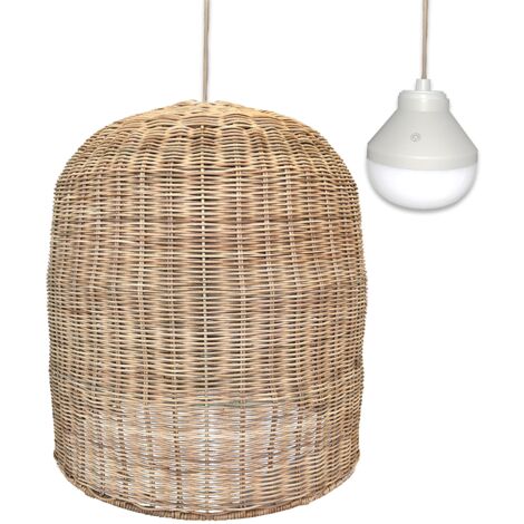 Suspension nomade GIACOMO Beige Rotin H45cm