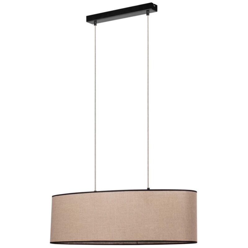 Suspension Noord, Métal, Tissu, Noir, Beige, 30x80x125 cm
