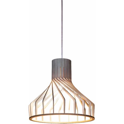 Suspension Nowodvorski BIO contreplaqué blanc Ø38cm E27