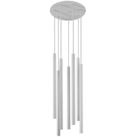 Suspension Nowodvorski Laser blanche Ø30 7xG9 LED acier