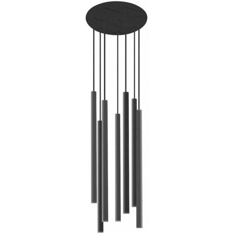 Suspension Nowodvorski Laser noire 7xG9 Ø30cm métal