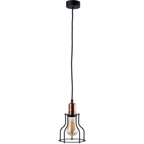 Suspension Nowodvorski Workshop noire/cuivre Ø15 E27