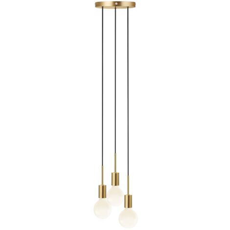 Suspension PACO 3-Spot Métal Laiton, H.17.3 - IP20 - E27 /Nordlux Intérieur