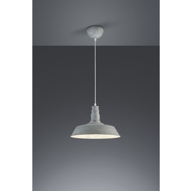 Suspension Pagode Will 1xE27 Effet Ciment Ø36 cm Trio Lighting