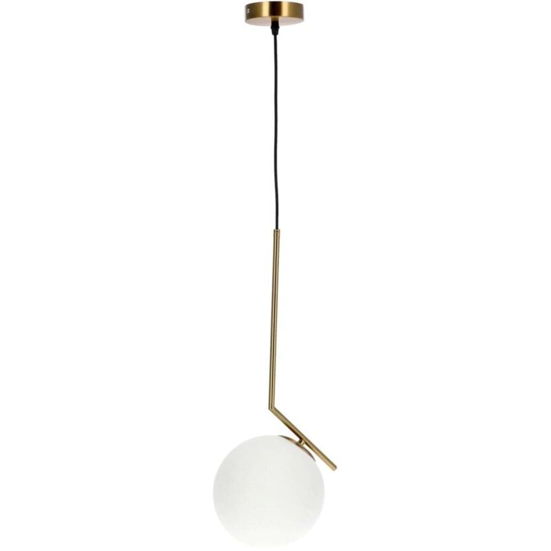 Edo Solutions - Suspension pelota E27 blanc doré EDO777202