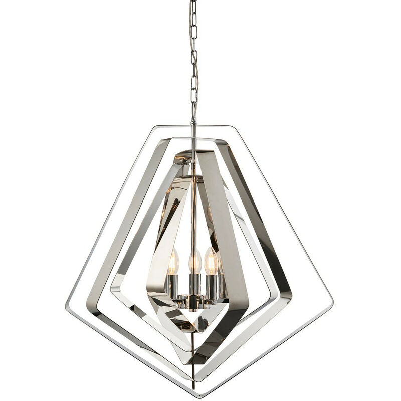 

Endon Riona - Placa cromada colgante de techo con 3 luces, E14