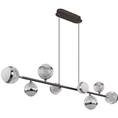 Suspension plafonnier lampe suspendue LED métal Télécommande variable L 110 cm