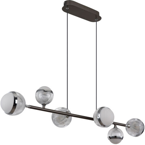Suspension plafonnier lampe suspendue LED métal Télécommande variable L 90 cm