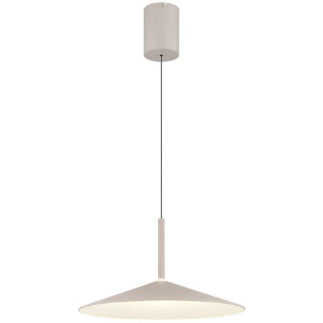 Suspension plafonnier métal couleur sable LED 4000K D 47,5 cm