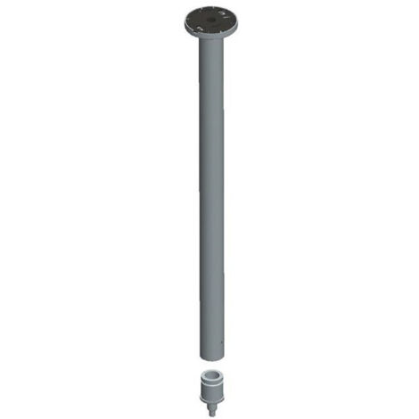 Suspension plafonnier PLAN set 600 mm, aluminium anodisé argent / chromé KEUCO
