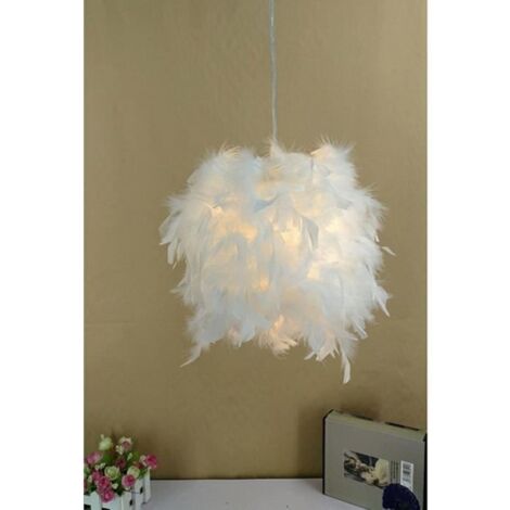 Suspension plume blanche - EXBON - E27 40W - diamètre 22cm - pour bureau extérieur