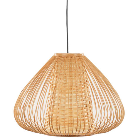 Suspension poire rotin naturel