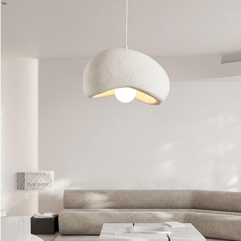 Treetalk - Suspension pour chambre à coucher, salon, salle à manger, couloir, style japonais Wabi-Sabi, lustres à led, abat-jour en polystyrène et