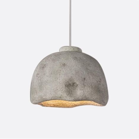 Suspension pour le Salon, Lampe Suspendue en Résine Wabi-sabi E27, Lampe Suspendue de Restaurant Japonais-Ampoule non incluse(Blanc,35cm)