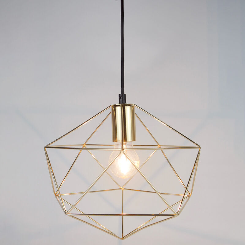 Sampa - Suspension pour plafond Vega 150cm réglable métal or compatible led