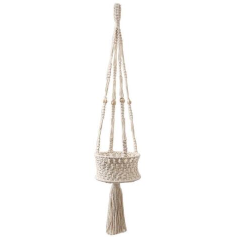Suspension pour plante en macramé fait main, porte-pot de fleurs mural, décoration de jardin suspendu, panier décoratif