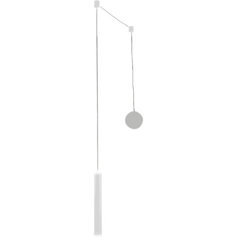 Suspension Prado blanc mat décentralisée - Fabas Luce - LED 6,5 W dimmable - Montage décentralisé