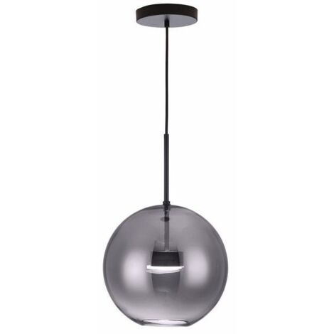 Suspension Reality Multiverse boule verre noir LED 10W