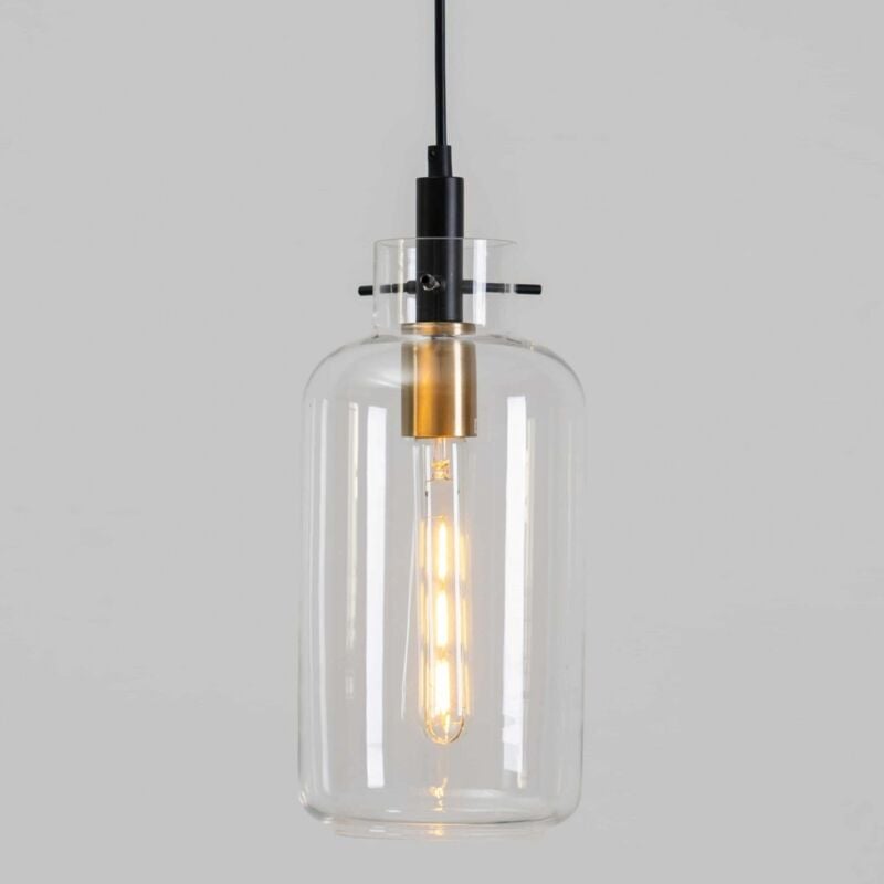 Kosilum - Suspension retro verre transparent - Moses