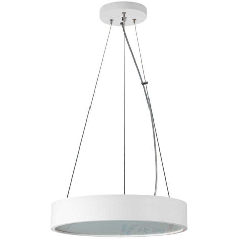 Suspension ronde bois blanche JASMIN Kanlux 2x20W E27