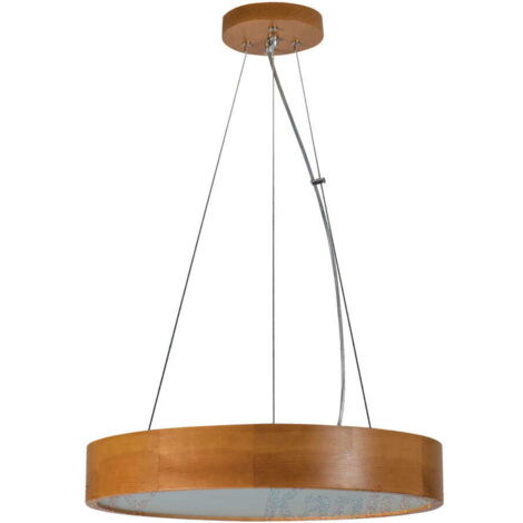 Suspension ronde bois chêne JASMIN 3xE27 Kanlux 36501
