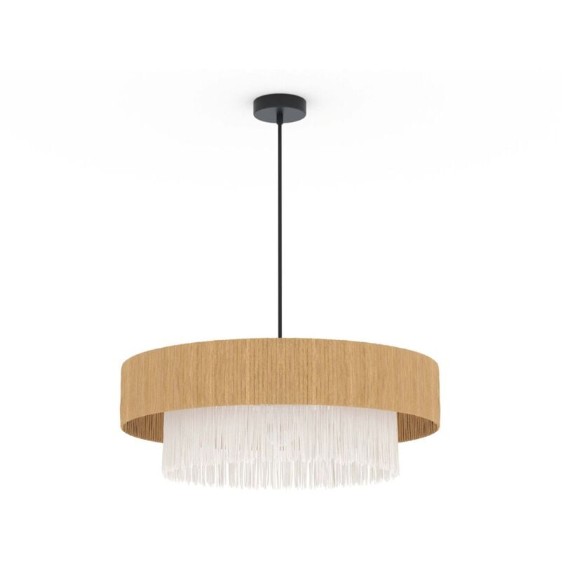 Suspension ronde en raphia 75 cm - solara
