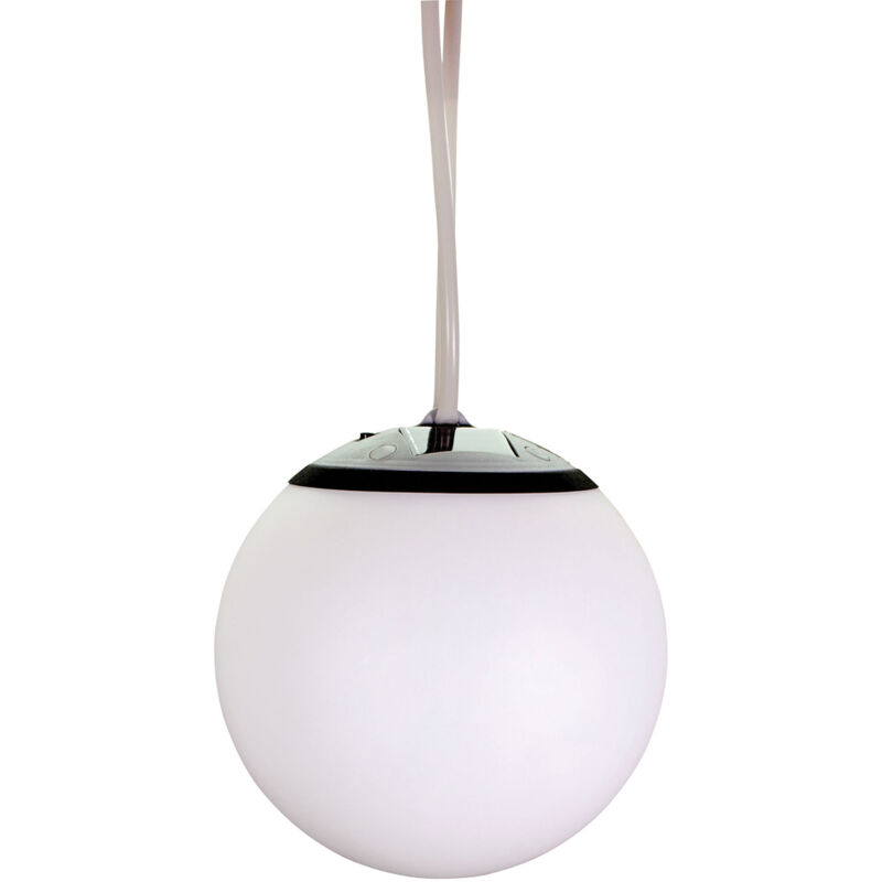 Suspension boule solaire led blanche à suspendre Tibelec Suspension boule solaire led blanche à suspendre Tibelec