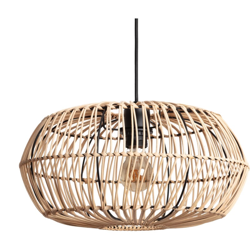 Ledkia - Suspension Rotin Arawa Viringo Naturel