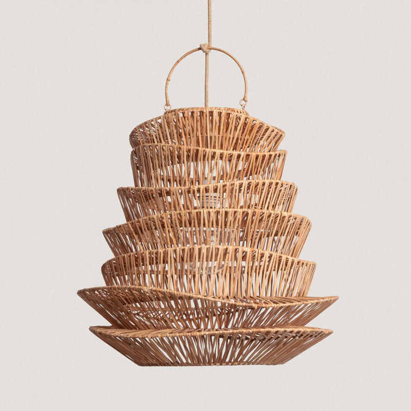 Suspension Rotin Halima Ø570 mm ILUZZIA Textile naturel Suspension Rotin Halima Ø570 mm ILUZZIA Textile naturel