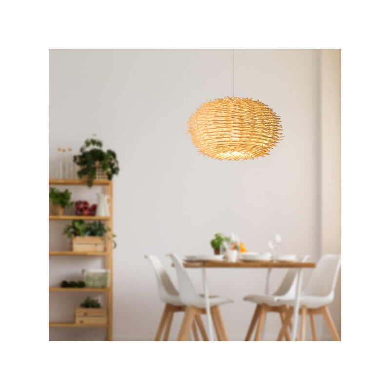 Kosmi - Suspension rotin naturel tinos forme oursin 50cm