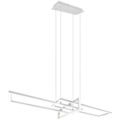 Suspensión Salinas 3 Rectángulos Led 34w Blanco L110 cm Regulable Trio Iluminación