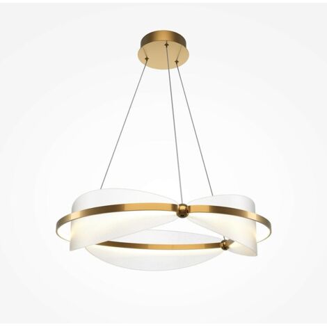 Suspension salon LED blanc & or - balance design AVA