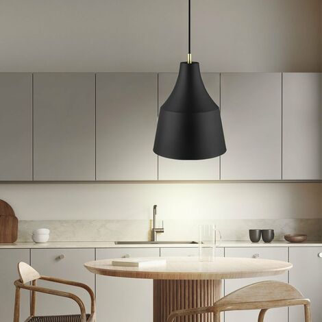 Suspension salon salle à manger éclairage plafonnier noir lampe suspendue ronde Nordlux 84223003