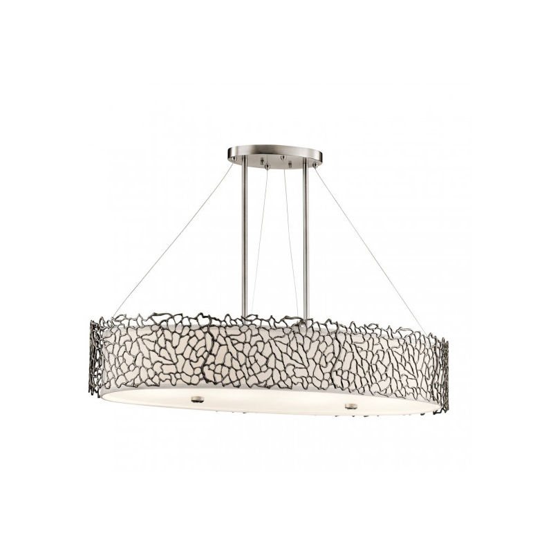 Elstead - Suspension Silver Coral, étain, ovale